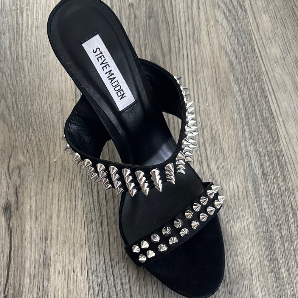 Steve Madden Black Studded Women's Sandals